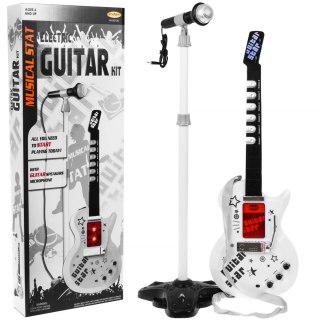 Gitara elektryczna + Mikrofon dla dzieci 6+ Instrument muzyczny Dźwięki