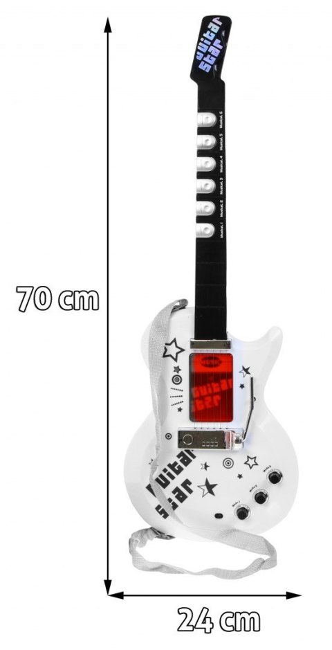 Gitara elektryczna + Mikrofon dla dzieci 6+ Instrument muzyczny Dźwięki