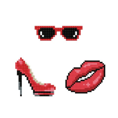 DIAMOND DOTZ NAKLEJKI KISS- 3PAK DIAMOND DOTZ NAKLEJKI KISS- 3PAK
