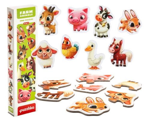 ZESTAW PUZZLE ZWIERZĄTKA WIEJSKIE DO UKŁADANIA ZESTAW PUZZLE ZWIERZĄTKA WIEJSKIE DO UKŁADANIA