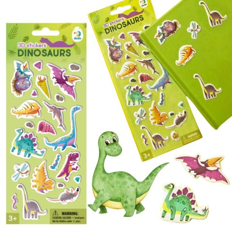 NAKLEJKI 3D "DINOZAURY" DLA NAJMŁODSZYCH ZESTAW RÓŻNORODNYCH NAKLEJEK NAKLEJKI 3D "DINOZAURY" DLA NAJMŁODSZYCH ZESTAW RÓŻNORODNYCH NAKLEJEK