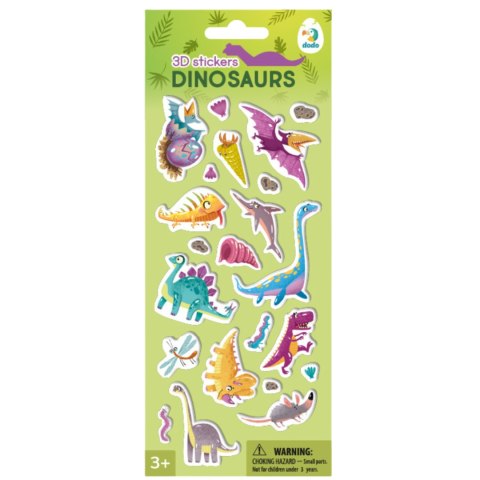 NAKLEJKI 3D "DINOZAURY" DLA NAJMŁODSZYCH ZESTAW RÓŻNORODNYCH NAKLEJEK NAKLEJKI 3D "DINOZAURY" DLA NAJMŁODSZYCH ZESTAW RÓŻNORODNYCH NAKLEJEK
