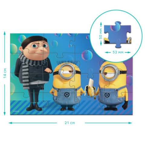 PUZZLE MAGNETYCZNE "MINIONS" UROCZA I KOLOROWA UKŁADANKA 16 ELEMENTÓW PUZZLE MAGNETYCZNE "MINIONS" UROCZA I KOLOROWA UKŁADANKA 16 ELEMENTÓW