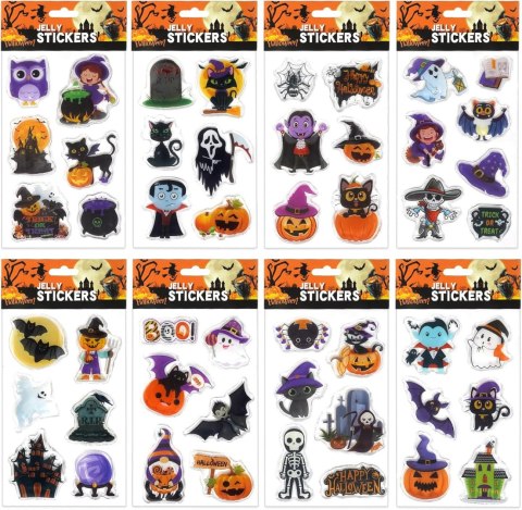 NAKLEJKI ŻELOWE HALLOWEEN MIX 1SZT NAKLEJKI ŻELOWE HALLOWEEN MIX 1SZT