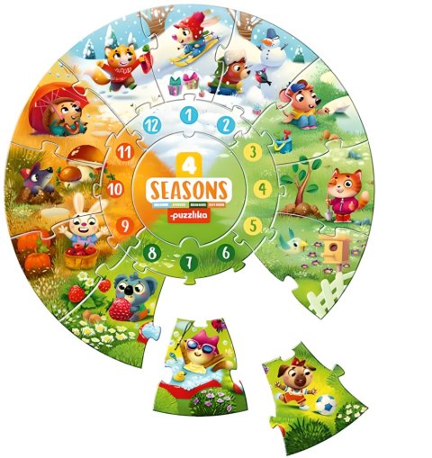 PUZZLE CZTERY PORY ROKU WIOSNA LATO JESIEŃ ZIMA ZESTAW DO UKŁADANIA KSZTAŁT PUZZLE CZTERY PORY ROKU WIOSNA LATO JESIEŃ ZIMA ZESTAW DO UKŁADANIA KSZTAŁT