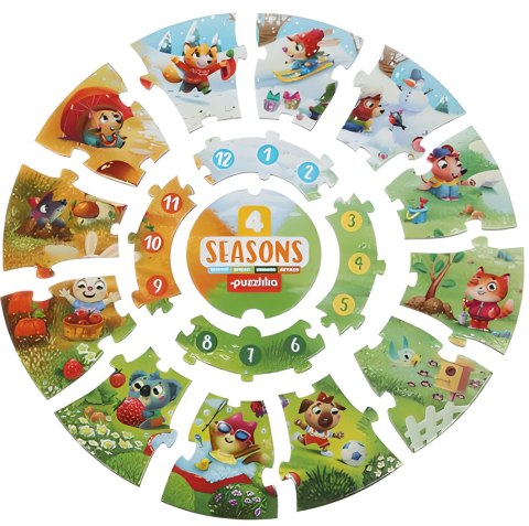 PUZZLE CZTERY PORY ROKU WIOSNA LATO JESIEŃ ZIMA ZESTAW DO UKŁADANIA KSZTAŁT PUZZLE CZTERY PORY ROKU WIOSNA LATO JESIEŃ ZIMA ZESTAW DO UKŁADANIA KSZTAŁT