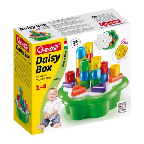 QUERCETTI UKŁADANKA DAISY BOX CHUNKY PEGS 28 EL. QUERCETTI UKŁADANKA DAISY BOX CHUNKY PEGS 28 EL.