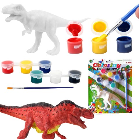 ZESTAW KREATYWNY DO MALOWANIA FARBKI FIGURKI DINO ZESTAW KREATYWNY DO MALOWANIA FARBKI FIGURKI DINO