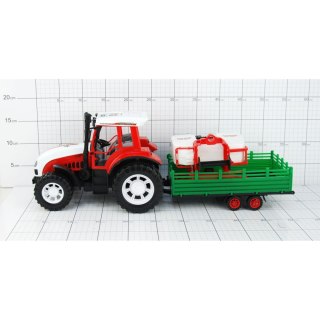 TRAKTOR ROLNICZY POJAZD Z PRZYCZEPĄ POD KLOSZEM