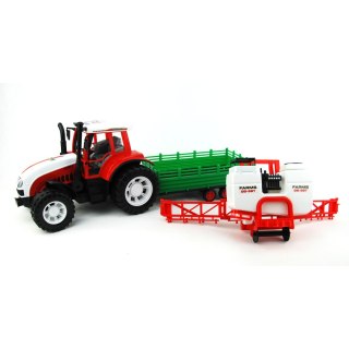 TRAKTOR ROLNICZY POJAZD Z PRZYCZEPĄ POD KLOSZEM