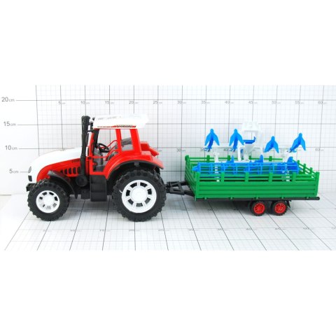 ZABAWKOWY TRAKTOR Z PRZYCZEPĄ - POJAZD ROLNICZY ZABAWA W FARME ZABAWKOWY TRAKTOR Z PRZYCZEPĄ - POJAZD ROLNICZY ZABAWA W FARME