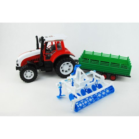 ZABAWKOWY TRAKTOR Z PRZYCZEPĄ - POJAZD ROLNICZY ZABAWA W FARME ZABAWKOWY TRAKTOR Z PRZYCZEPĄ - POJAZD ROLNICZY ZABAWA W FARME
