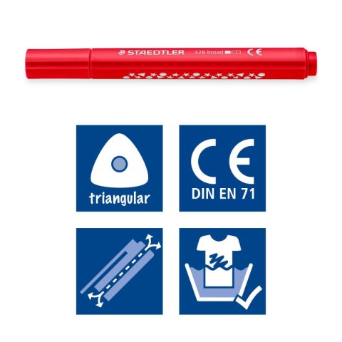 Flamastry Jumbo Noris Club 3mm 12 kol. w etui Staedtler Flamastry Jumbo Noris Club 3mm 12 kol. w etui Staedtler
