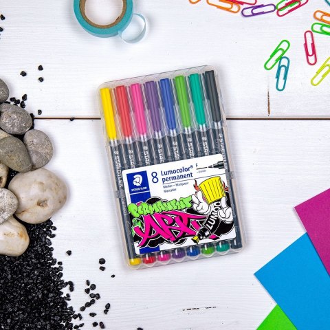 Foliopis Lumocolor F wodoodporny zestaw(1 2 3 4 5 6 7 9) w etui Staedtler