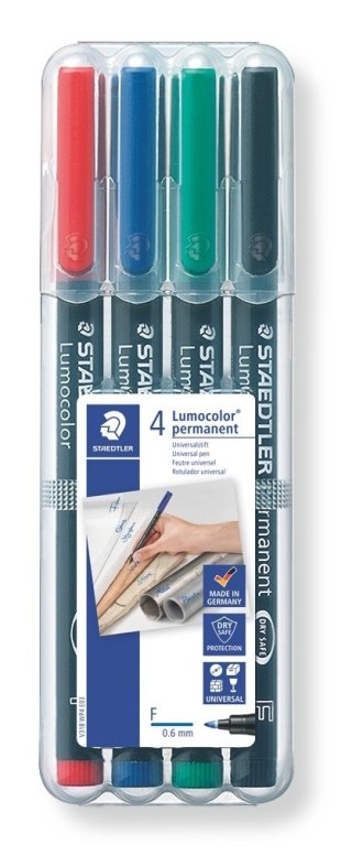 Foliopis Lumocolor F wodoodporny zestaw 4 ko (2 3 5 9) w etui box Staedtler
