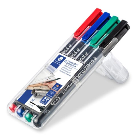Foliopis Lumocolor M wodoodporny zestaw. (2 3 5 9) w etui box Staedtler
