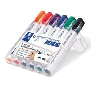 Komplet 6 markerów ścieralnych LUMOCOLOR Staedtler