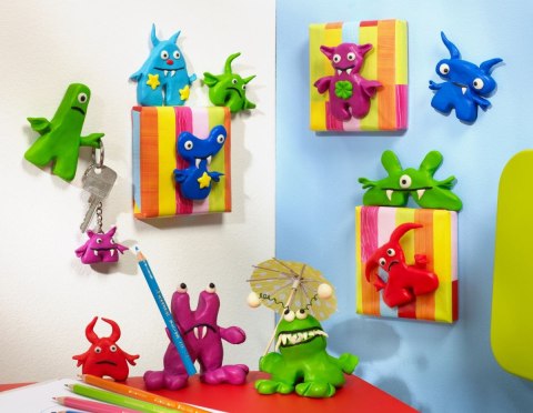Kostka FIMO Kids 42g złoty brokatowy masa termoutwardzalna Staedtler