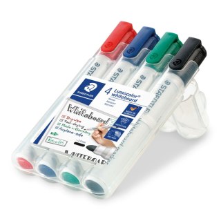 MARKER SUCHOŚCIERALNY LUMOCOLOR WHITEBOARD RÓŻNE KOLORY Staedtler 4 SZTUKI