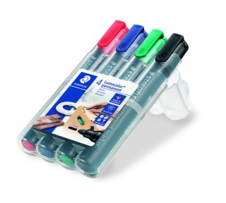 Marker Lumocolor wodoodporny okrągły 4 kol. (2 3 5 9) w etui box Staedtler