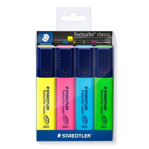 Zakreślacz Textsurfer classic 4 kol. (1 23 3 5) w etui Staedtler Zakreślacz Textsurfer classic 4 kol. (1 23 3 5) w etui Staedtler