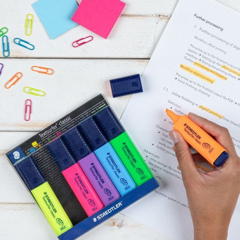 Zakreślacz Textsurfer classic 6 kol. (1 2 4 6 3 5) w etui Staedtler