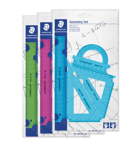 Zestaw kolorowych przyborów do matematyki Staedtler zestaw geometryczny Zestaw kolorowych przyborów do matematyki Staedtler zestaw geometryczny
