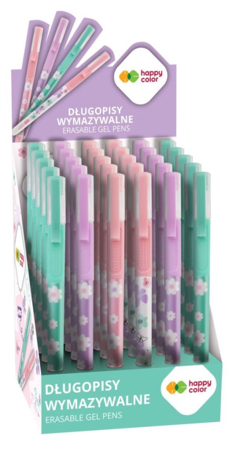 Długopis wymazywalny Pearl Flower 05 mm niebieski 36 szt. w displayu