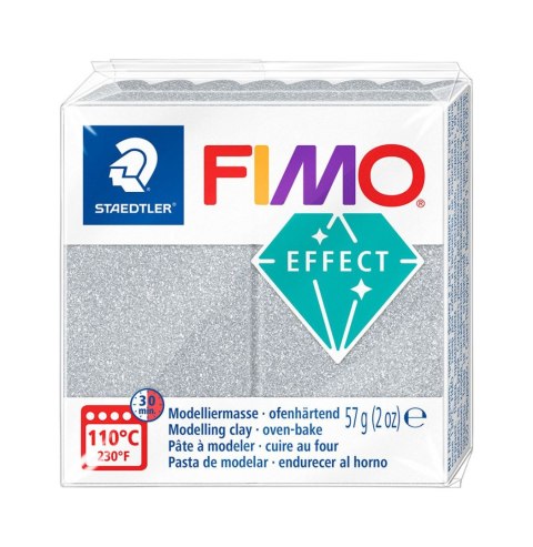 Fimo effect masa termoutwardzalna 57 g srebrny błyszczący Staedtler Fimo effect masa termoutwardzalna 57 g srebrny błyszczący Staedtler
