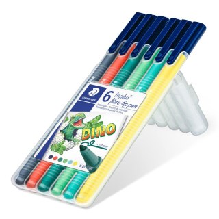 Flamaster Triplus 1 mm DINO 6 szt. w etui Staedtler