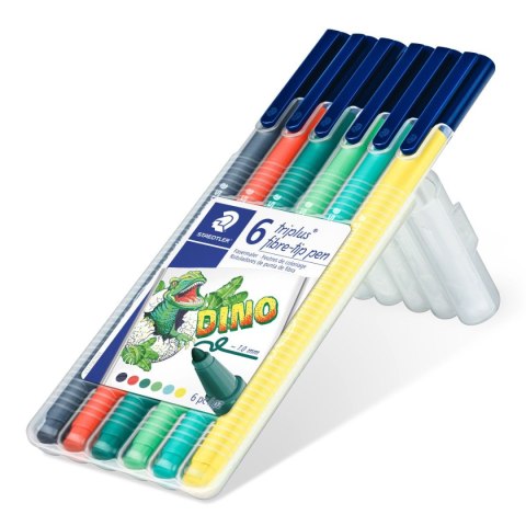 Flamaster Triplus 1 mm DINO 6 szt. w etui Staedtler