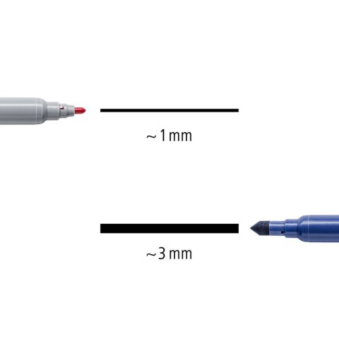 Flamaster dwustronny 1.0-3.0 mm 10 szt 20 kol. Staedtler