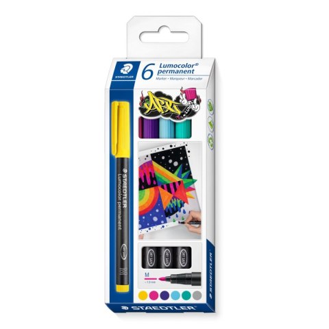 Foliopis Lumocolor M wodoodporny 6 kol. (12065345482) w opak. Staedtler