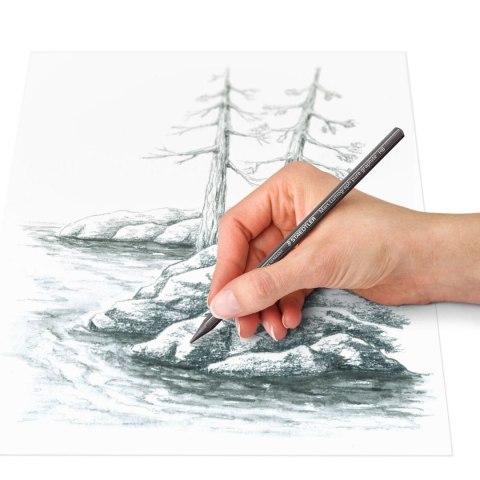 Grafit w sztyfcie Mars Lumograph Pure Graphite Design Journey 12s Staedtler
