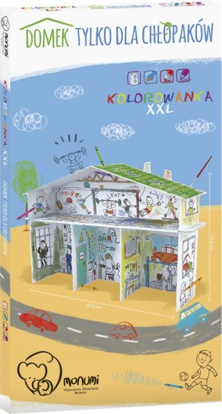 Kolorowanka składana 3D XXL Domek tylko dla chłopaków Monumi