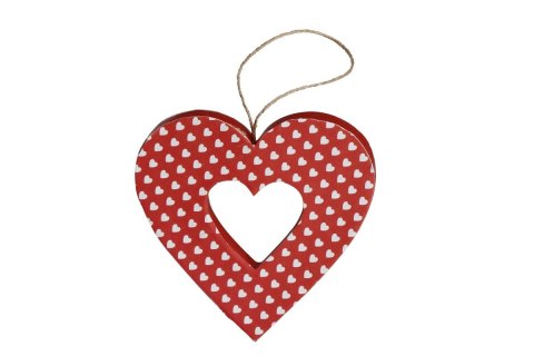 Kształty z papier mache HEARTS 2 szt 10x2.5cm