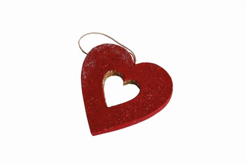 Kształty z papier mache HEARTS 2 szt 10x2.5cm