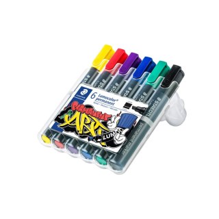 Marker Lumocolor ART wodoodporny ścięta końcówka 6 kol. w etui Staedtler