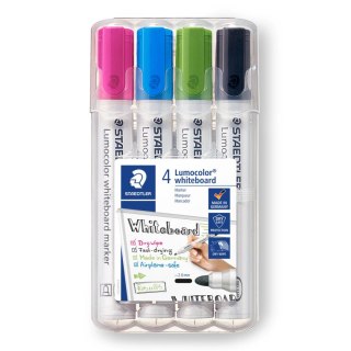 Marker Lumocolor whiteboard okrągły 4 kol. (20 30 53 9) w etui Staedtler