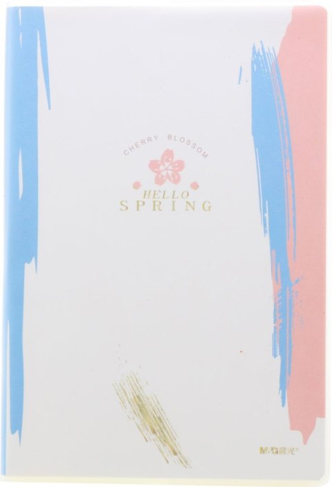 Notatnik A5 w linie 80 kartek ivory szyty Cherry Blossom MG Notatnik A5 w linie 80 kartek ivory szyty Cherry Blossom MG