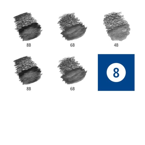 Ołówek akwarelowy Lumograph 5 szt: 4B 2x6B 2x8B + pędzelek metal Staedtler Ołówek akwarelowy Lumograph 5 szt: 4B 2x6B 2x8B + pędzelek metal Staedtler