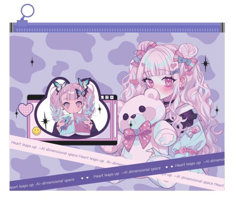 Teczka z suwakiem Manga Pink Fantasy B5 MG