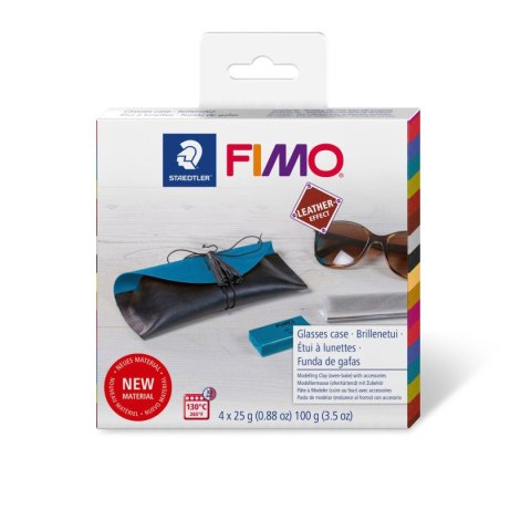Zestaw FIMO effect leather Etui 4 kostki 25g + akcesoria Staedtler Zestaw FIMO effect leather Etui 4 kostki 25g + akcesoria Staedtler