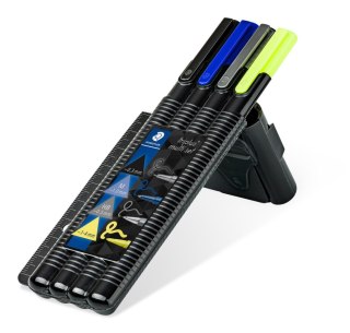 Zestaw Triplus czarne etui z linijką (334-9 437M-3 774 362-1) Staedtler