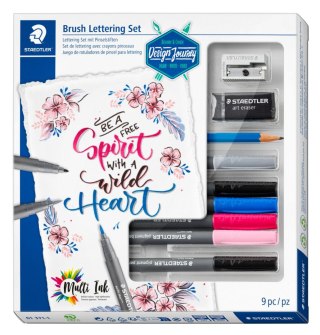 Zestaw do Brush 6 pisaków multi ink ołówek gumka temperówka Staedtler
