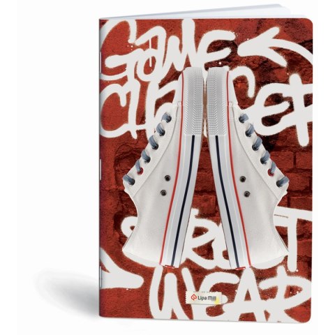 Zeszyt A4 Sneakers 40k aplikacja kratka Mar Mar Zeszyt A4 Sneakers 40k aplikacja kratka Mar Mar
