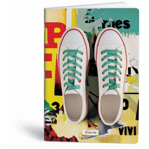 Zeszyt A4 Sneakers 40k aplikacja kratka Mar Mar Zeszyt A4 Sneakers 40k aplikacja kratka Mar Mar
