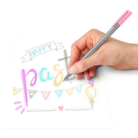 Cienkopis triplus trójkątny 0.3 mm 6 kol. pastelowych w etui box Staedtler