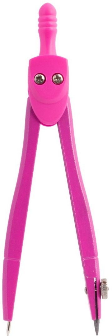 Cyrkiel szkolny z zapasowymi rysikami koła 35cm metalowy 3 różne kolory MG