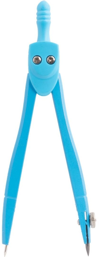 Cyrkiel szkolny z zapasowymi rysikami koła 35cm metalowy 3 różne kolory MG